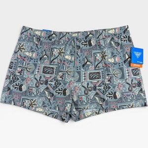 COLUMBIA Rugged Water Printed Shorts Womens XL Blue Patterned PFG Fishing Shorts